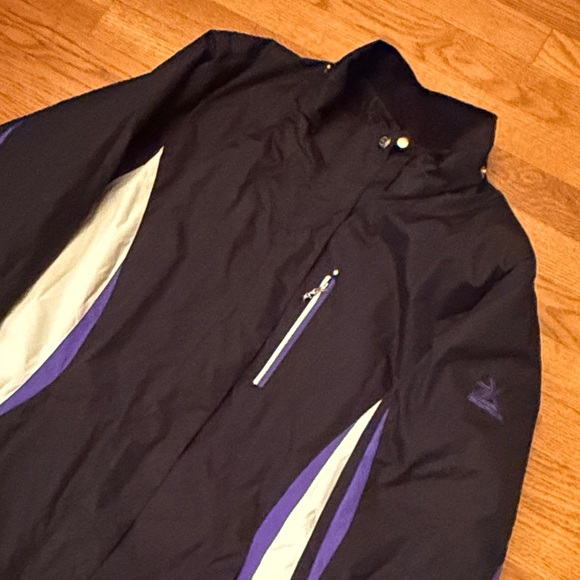 ZeroXposur 1X Women's Black and Purple Ski Jacket Very Clean All Zippers Work - Picture 3 of 13
